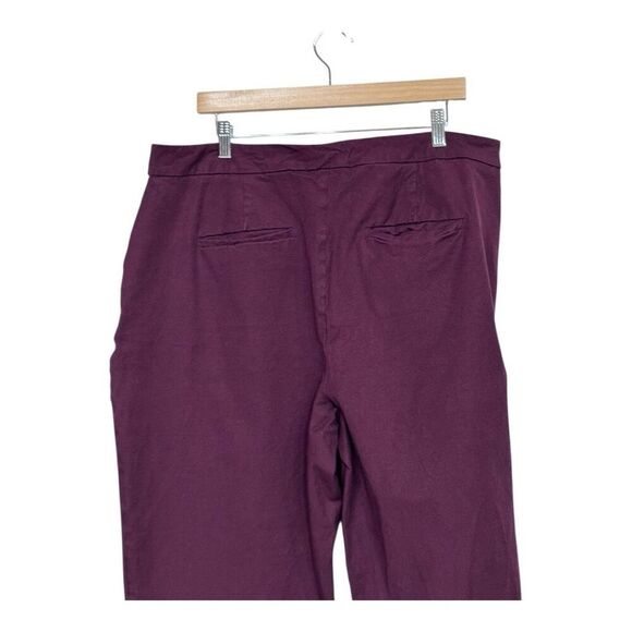 Boden Burgundy Cotton‎ Chino Tapered Trousers Sz 16 - Picture 5 of 9